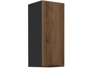 Horná kuchynská skrinka Monza, 30 cm, orech/čierna
