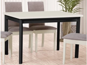 Obdĺžny jedálenský stôl Maxim 120x80 cm, béžový kašmír/čierny