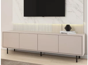 Široká TV skrinka Flax, 200 cm, béžový kašmír