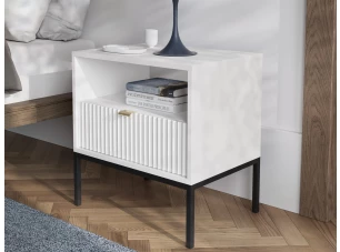 Nočný stolík Nova, biely
