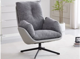 Otočné kreslo Modena, holubia šedá tkanina
