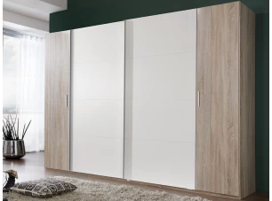 Šatníková skriňa Lotto, dub sonoma/biela