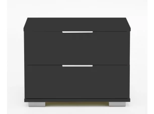 Nočný stolík Easy Plus, 2 zásuvky, grafit