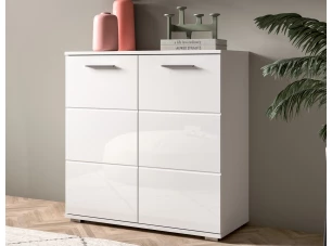 Skrinka Prego, 80 cm, biely lesk