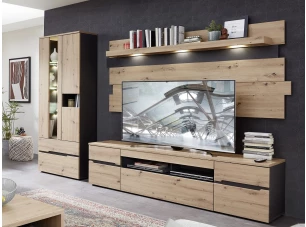 Obývacia stena Memphis, dub artisan/grafit