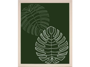 Zarámovaný obraz Tropické listy, 24x30 cm