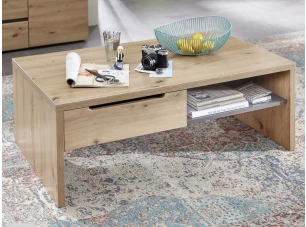 Konferenčný stolík so zásuvkou Memphis, dub artisan/grafit