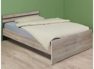 Posteľ Cariba 140x200 cm, dub san remo/grafit