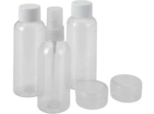 Súprava cestovných fliaš s taškou 5 ks, plast
