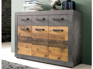 Komoda so zásuvkami Indy, vintage optika