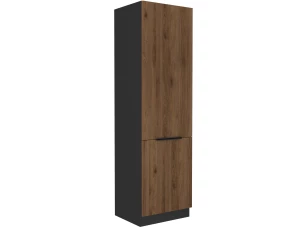 Vysoká kuchynská skriňa Monza, 60 cm, orech/čierna