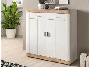 Skrinka so zásuvkami Laredo, 101 cm, biela/dub nox