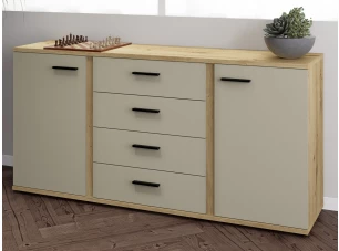 Komoda se zásuvkami Kanada, 170 cm, dub artisan/kašmírová béžová