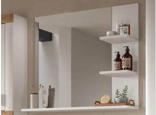 Zrkadlo s policami Laredo, biele