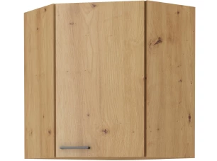Horná rohová kuchynská skrinka Modena 60/60 cm, dub artisan/čierna