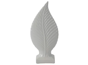 Dekorácia list 30 cm, biela