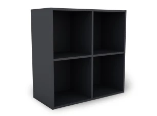 Nástenný regál so 4 priehradkami Jerry, grafit