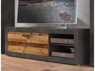 TV skrinka Kassel, vintage optika kovu/dreva