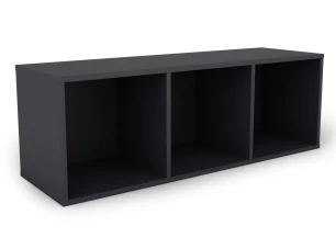 Nástenný regál s 3 priehradkami Jerry, grafit