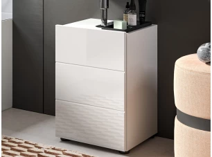 Kúpeľňová skrinka pod umývadlo Vira, 38 cm, biela, lesk