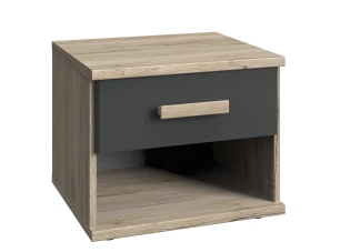 Nočný stolík Cariba, dub san remo/grafit