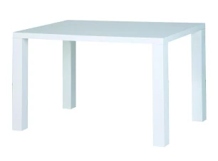 Jedálenský stôl Leo, 120x80 cm, biely lesk