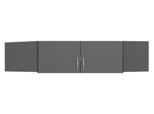 Rohový skriňový nadstavec Case, tmavo šedý