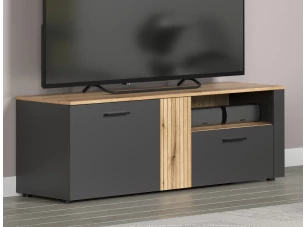 Televízna skrinka Esteban 150 cm, antracit/dub evoke