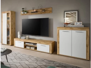 Obývacia stena Jana, dub wotan/biela