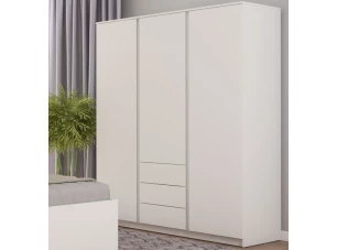 Šatníková skriňa Carlos, biela, 152 cm