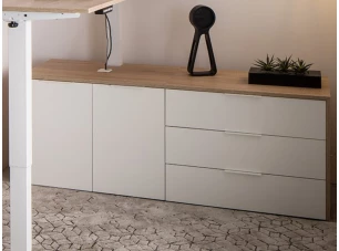 Zostava 2 skriniek k písaciemu stolu Home Office, dub sonoma / biela