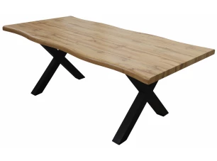 Jedálenský stôl v zaoblenom tvare Mikkel 200x100 cm, divoký dub