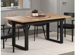 Jedálenský stôl s rozkladacou funkciou Universal 160x90 cm, dub evoke