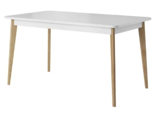 Rozkladací jedálenský stôl Nordi 140x80 cm, dub/biely