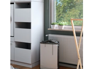 Regál s dvierkami Mr. Sauber, 50 cm, biela