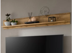 Polica na stenu Jana, 140 cm, dub wotan