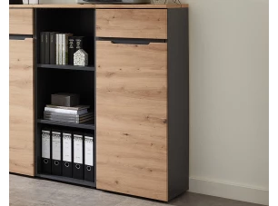 Úložná skrinka Memphis, 45 cm, dub artisan/grafit