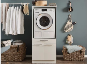 Úložná skrinka pod práčku Mr. Sauber, biela