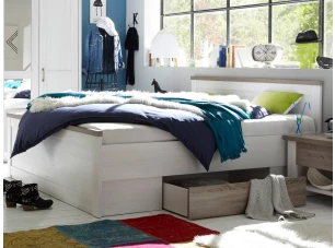 Posteľ Luca 160x200 cm, bielená pínia