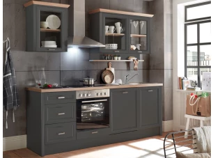 Kuchynská linka Jasmin, antracit/dub