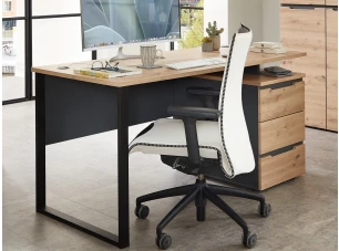 Písací stôl Memphis 120 cm, dub artisan/grafit