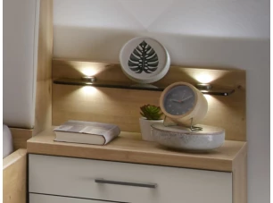 Sada 2 ks osvetlený panel k nočnému stolíku Kanada, dub bianco