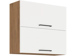 Horná kuchynská skrinka Vigo 80GU-72, dub lancelot / biely lesk, šírka 80 cm