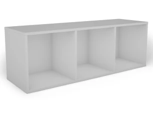 Nástenný regál s 3 priehradkami Jerry, biely