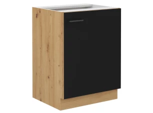 Dolná kuchynská skrinka Modena, 60 cm, dub artisan/čierna