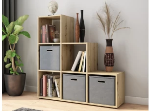 Regál so 6 priehradkami Felicia, dub artisan