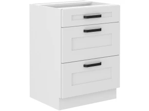 Dolná zásuvková kuchynská skrinka Luna, 60 cm, biela