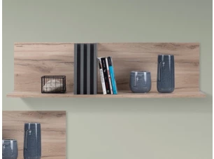 Nástenná polica Almo, 110 cm, dub estana/antracit