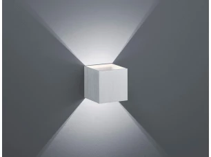 Nástenné LED osvetlenie Louis, brúsený hliník