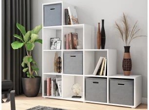 Regál s 10 priehradkami Felicia, biely